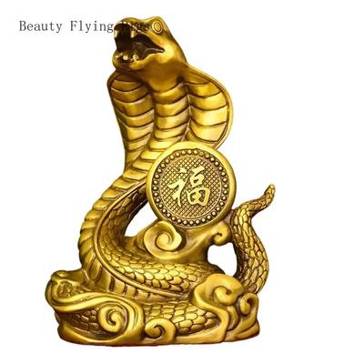 1 Stück reines Kupfer Tierkreiszeichen Schlange kleines Ornament kreative personalisierte Desktop Geistschlange Kobra Teetier dekoratives Handwerk