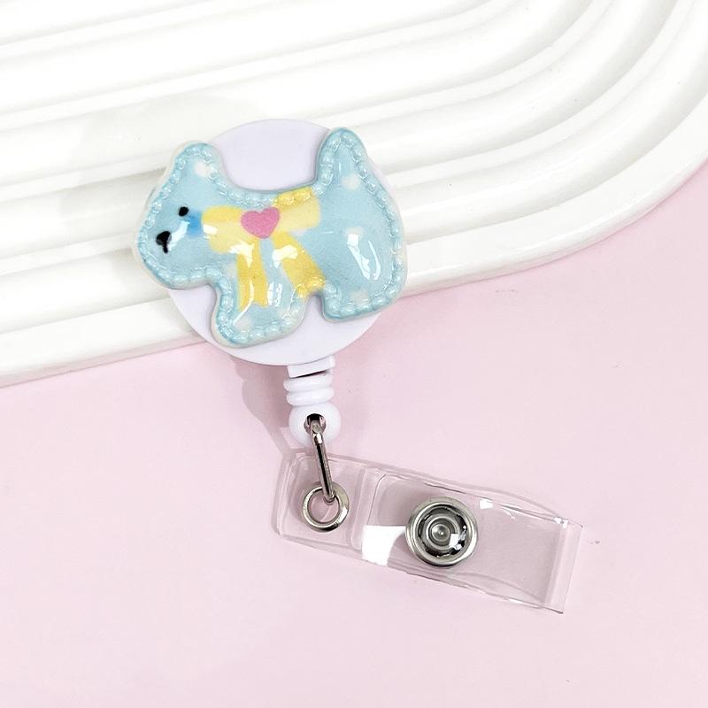 Cute Dog Design Medical Staff ID Badge Holder Retractable Name Tag ID Badge Reel Anti-loss Badge Holder Back To School Supplies