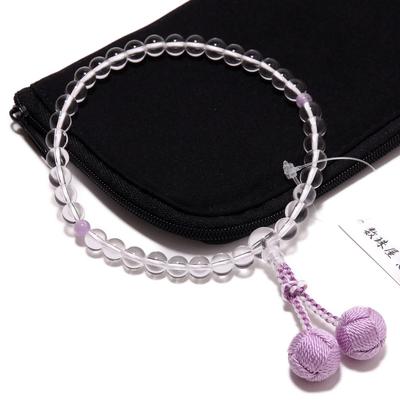 Prayer Beads Made In Japan In Crystal with Wisteria Cloud Stones Bag Handmade Prayer Beads That Can Be Used by All Sects Domestic Prayer Beads Prayer