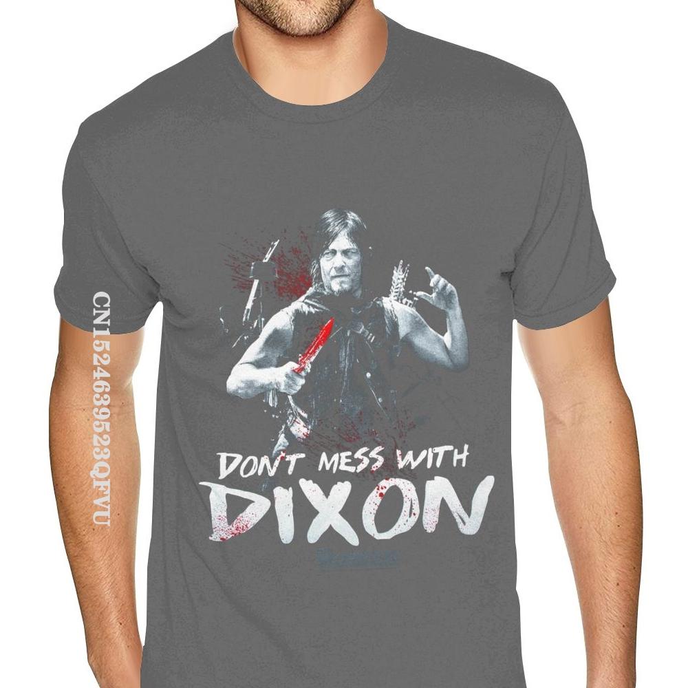 Walking Dead Daryl Dixon Printed Mens Tshirt Plus Size Men's Personalized Photo T Shirts Camisa Streetwear