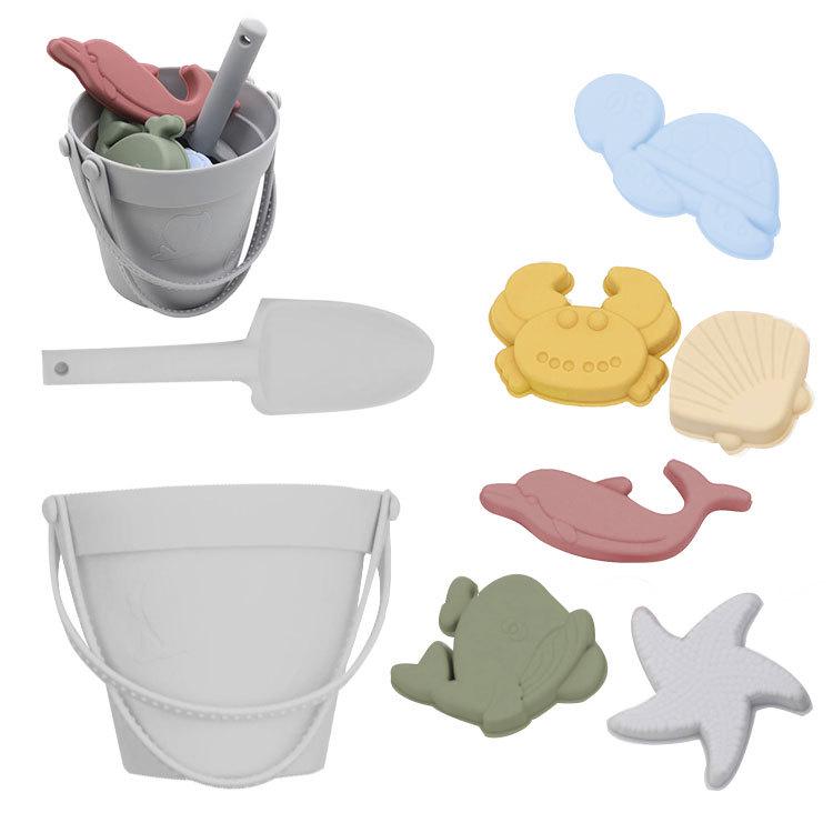 Children's Summer Beach Toy Set: Silicone Bucket & Sand Shovel for Outdoor Water Play