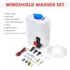 Universal Car Windshield Washer Bottle Tank Kit 12V 1.5L Windshield Tank with Jets Wiring Water Pump Hose Car Accessory