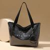Large Capacity DuPont Paper Jelly Bag Fashion Versatile Transparent Waterproof Tote Bag Commuter Tote Bag