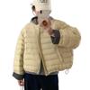 Autumn and winter light women's European down jacket small short loose round neck thin white duck down jacket