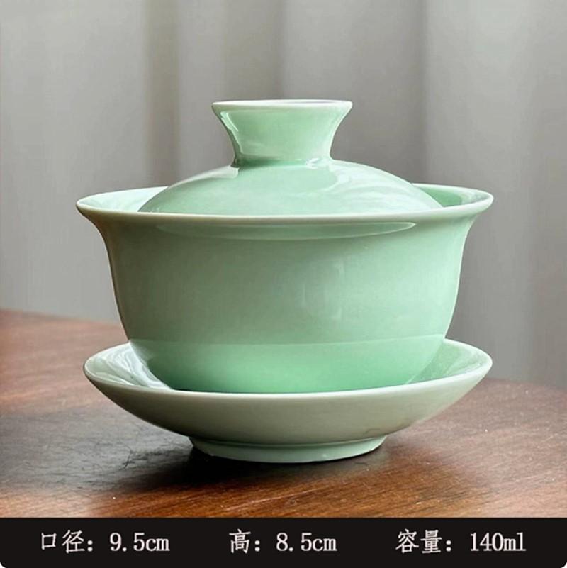 Traditional Ceramics Gaiwan Home Teacup Travel Tea Bowl Chinese Teaware Accessories Drinkware Personal Cup 130ml