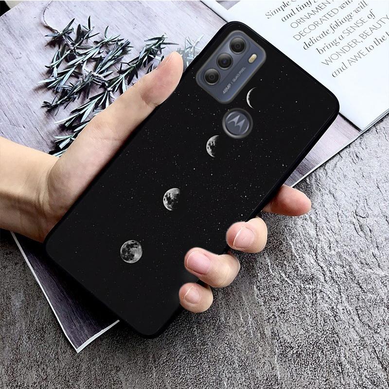Moon Stars Space Astronaut Phone Case for Motorola Moto G22 G60 G52 G9 G7 Plus G8 Power G100 G Stylus G30 G10 GPure