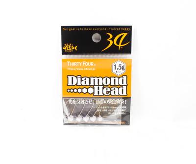 Thirty Four Jig Head Diamond Head 1.5 Grams 5 Per Pack (2067)