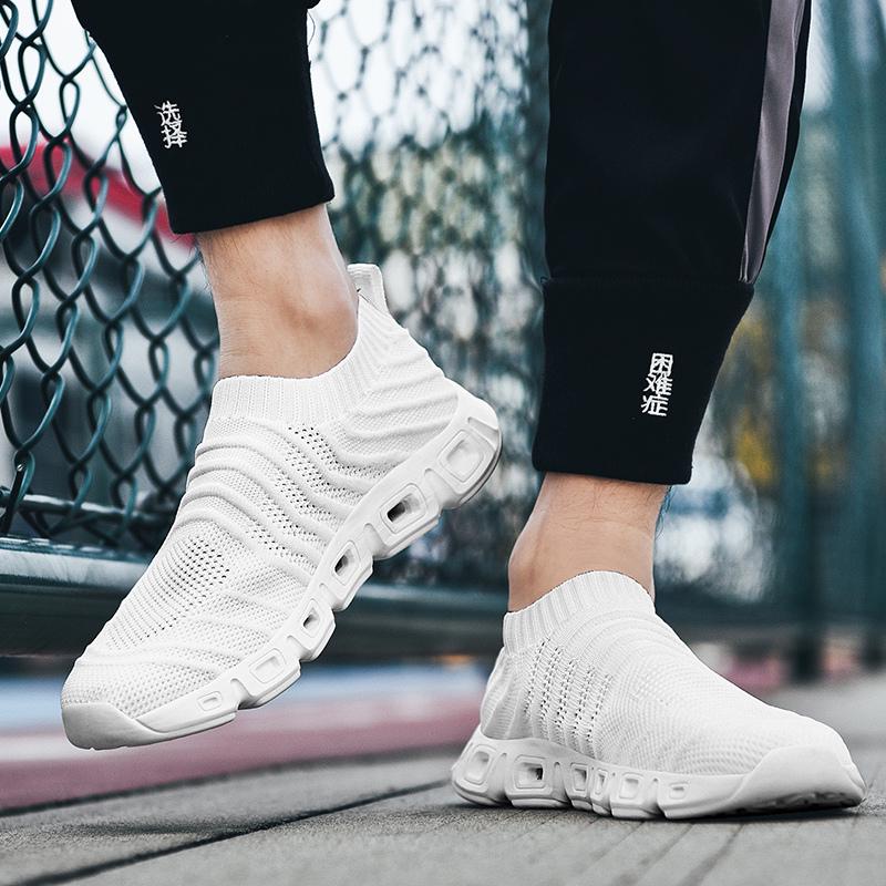 Fashion Hot Sale Harajuku Men Soft Casual Shoes Breathable Stylish Sport Sneakers Male Outdoor Flats Walking Sock Shoes Plus Size 39-48