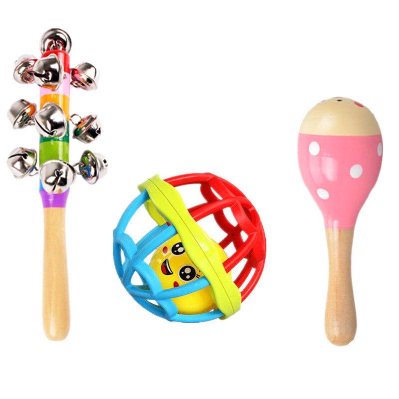 Babyrasselspielzeug für Jungen & Mädchen, Frühes Lernen, Greif- & Verfolgungs-Trainer, 0-12 Monate