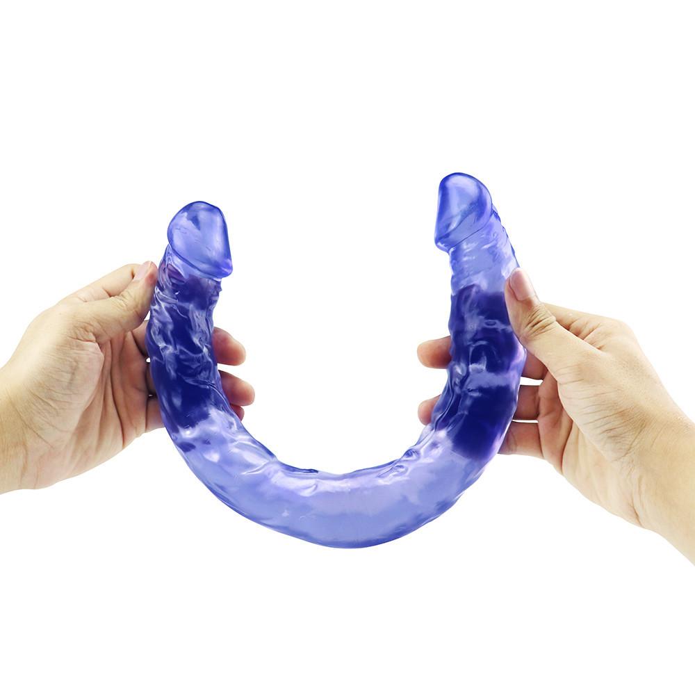 42 Doppelkopf-Dildo, langer, realistischer Dildo, doppelseitiger Dildo, flexibler großer Penis für Frauen, Masturbator, Sexspielzeug für lesbische Erwachsene