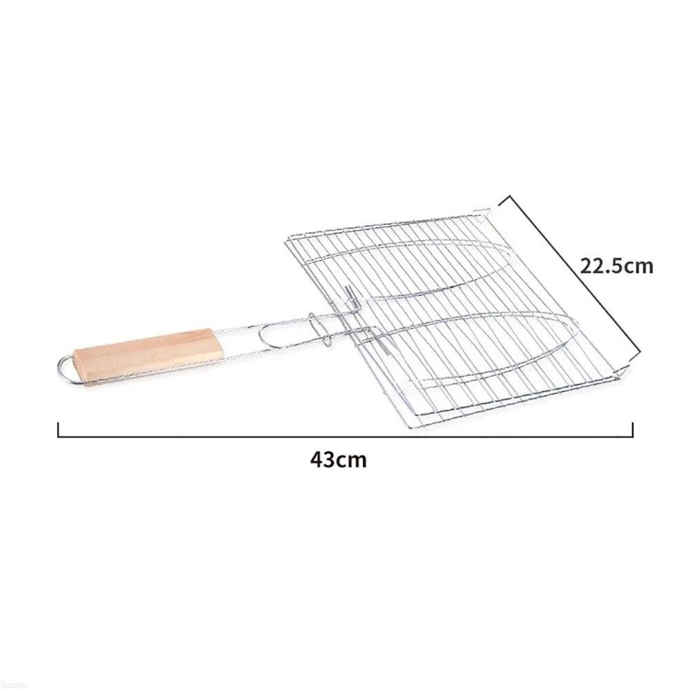 

Сетка для барбекю с антипригарным покрытием, складная, переносная, для гриля, для барбекю, сетка для рыбы, мяса, гамбургера, походные принадлежности для пикника