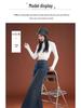 Autumn/Winter 2025 Stylish Women's Versatile High-Waisted Slimming Jeans with Adjustable Leg Fit