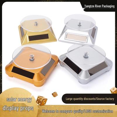 Rotating Solar-Powered Jewelry Display Stand for Bracelets and Accessories