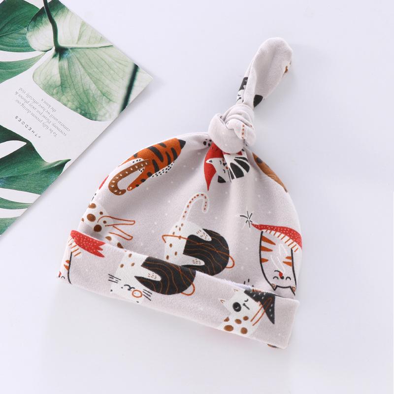 

Мягкие хлопковые детские шапочки для новорожденных, мальчиков и девочек, 0-6 месяцев - Теплый, всесезонный стиль 3-9 months, 35-44 cm head circumference