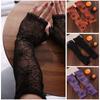 Lolita Halloween Gloves Gothic Mesh Mitten Fancy Spider Web Gloves Dancing