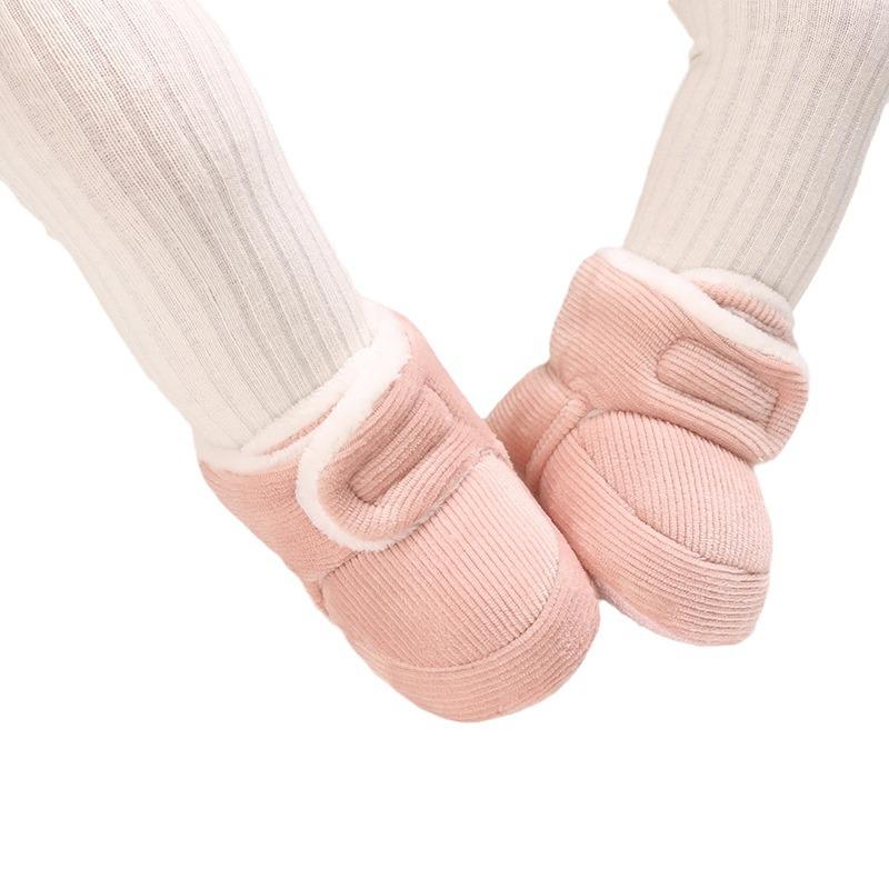 Velvet Snow Boots: Warm Cotton Shoes for 0-1 Year Old Babies, Boys & Girls, with Soft Soles
