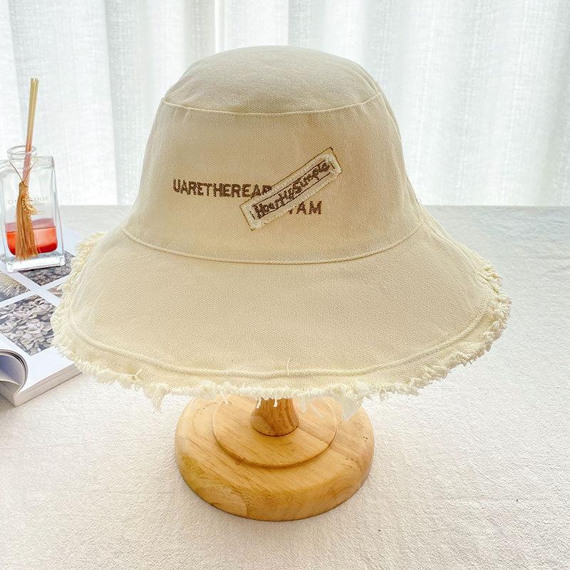 Hat Women'S Summer Big Brim Japanese Face Cover Summer Big Brim Fisherman Versatile Shade Tide Fashion Sunscreen Hat