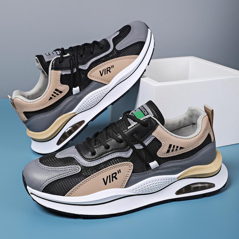 Summer Men's Shoes New Breathable Mesh Sports Running Casual Height Increasing Trendy Shoes Rubber Sole EVA Pad Men's Sneakers