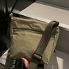 High-value Messenger Bag Women's Washed Canvas Bag Fashionable and Casual Solid Color Small Square Bag College Students Class Shoulder Bag Women