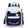 Cartoon Letter Bear Pattern Kids School Backpack With Ergonomic Straps Shoulder