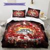 Man Utd  Pattern Bedding Quilt Set Quilt Cover Pillowcase Home Decoration Birthday Gift (1 * Duvet Cover + 2 * Pillowcase, Without Core)