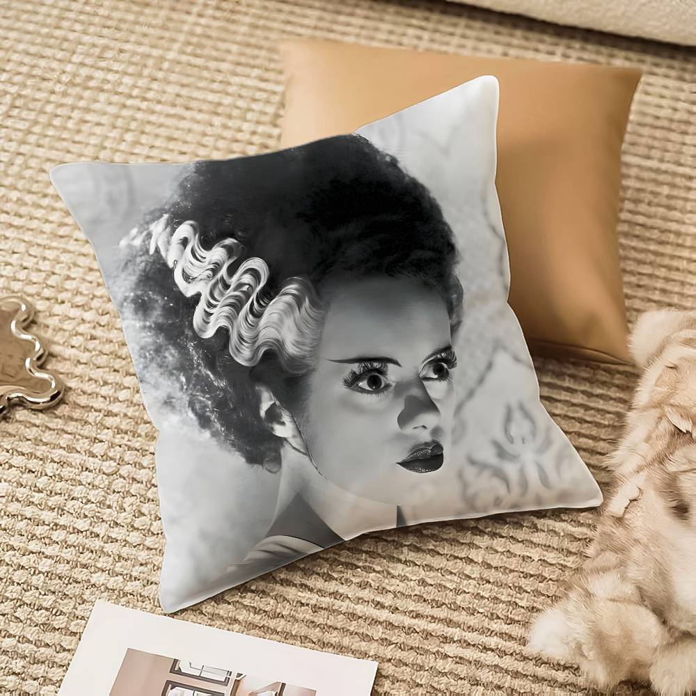 Horrible Braut von F-Frankenstein Kissenbezug Anti-Hausstaubmilben Kissenbezug Unsichtbarer Reißverschluss seidig plüsch Sofa
