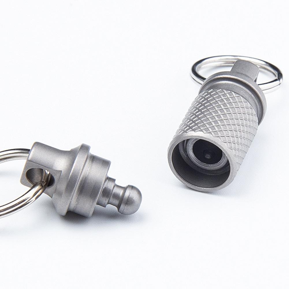 Titanium Alloy Keychain Detachable Car Key Holder° Swivel Quick-Release Tool