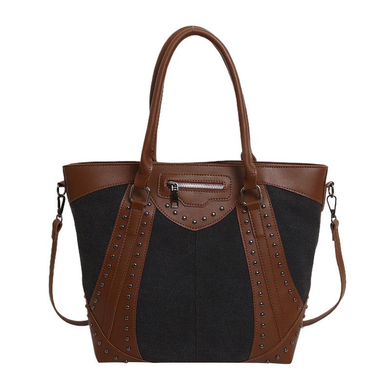 Modische, lässige Pendlertasche für Damen mit großem Fassungsvermögen. Neue Umhängetasche mit Ein-Schulter-Design aus Denim