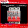 Delixi Transparent DZ47TR 3P MCB Circuit Breaker, 380V, 25A/32A/40A/63A