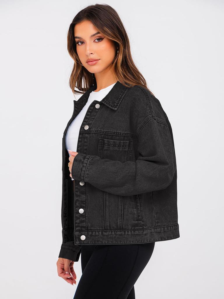 European-American Retro Loose Women's Denim Jacket for Spring and Autumn