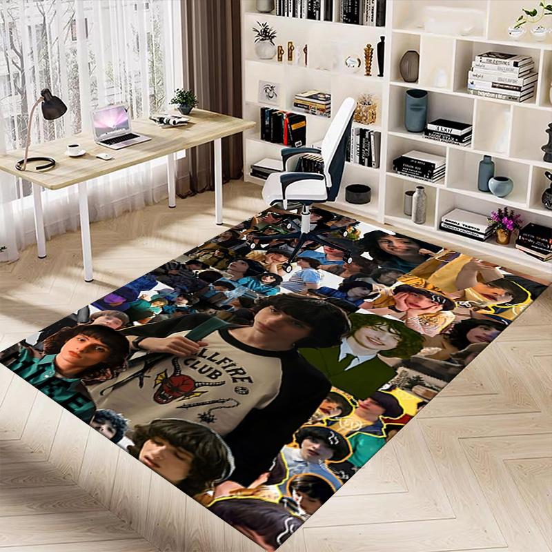 1pc Stranger Things Upside Down Adventure Carpet for Playroom Bedroom Living Room Sofa Home Decor,kids Game Area Rug Non-slip Floor Mat Y72982