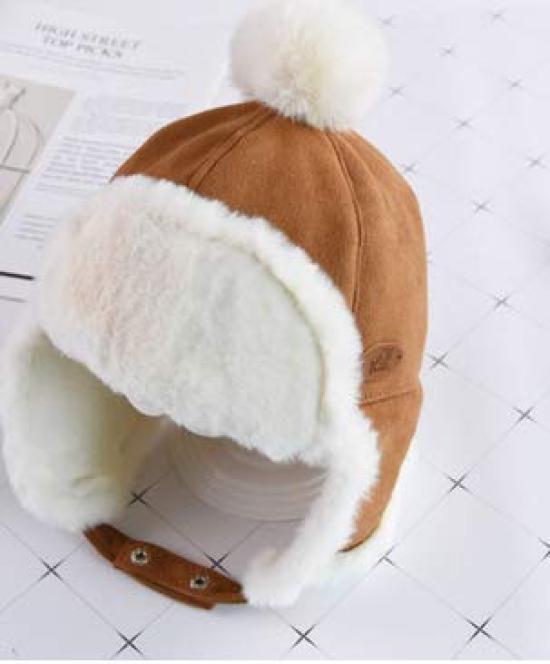 JIAHG Kids Flight Ages 6 Months 2 Years Warm Kids Hat with Ear Winter Cap for Girls and Sports Russian Khaki Cap, - Old, Flaps, Cute, Boys, Cap,