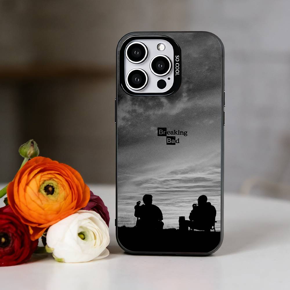 B-Breaking B-bad Phone Case For iPhone 17,16,15,14,13,12,11 Plus,Pro Max,XS,Colored Silver Plated Inside Cover iPhone11PROMAX