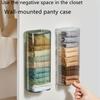 Wall-Mounted Closet Organizer - Transparent Plastic Storage Box for Bras, Socks & Underwear | Multiple Compartments for Under Cabinet Organization
