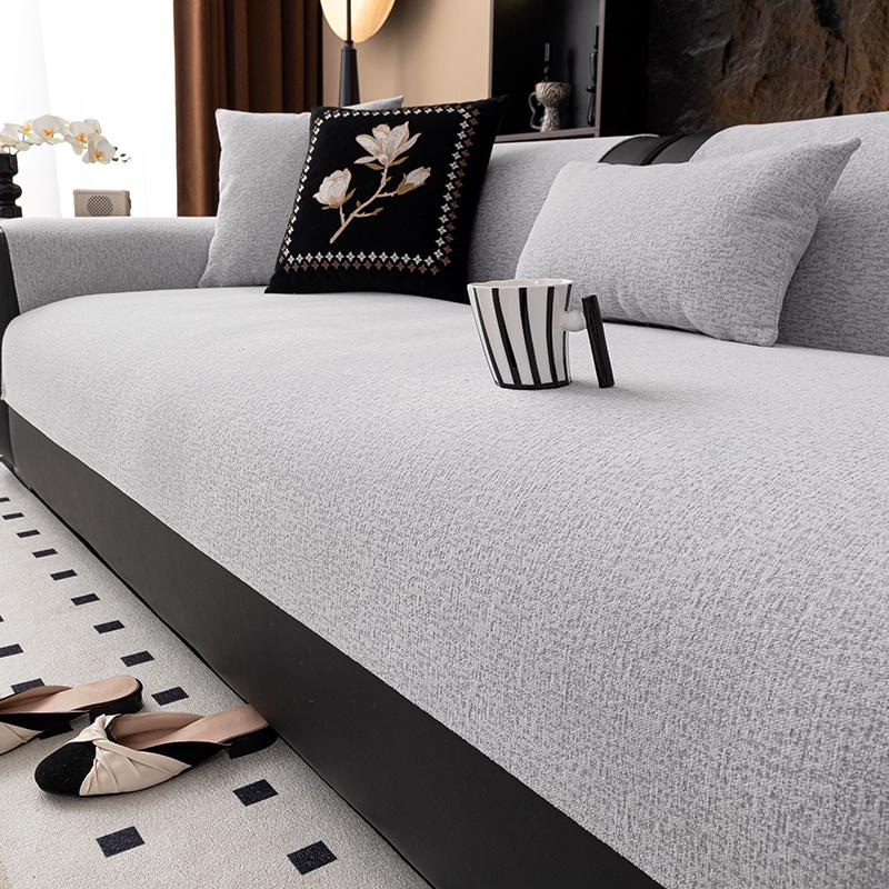 Sofa Cushion Couch Covers Living Room Non-Slip Armrest Sofa Cushion Mat  Spring Universal Chenille Sofa Slipcover 5-Colors