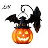 Ambient Lighting for Halloween Party Pumpkin Night Light Resin LED Dragon Tabletop Lamp Witch Collectibles Lovers Hat Black Cat Crow Lamp Home Table