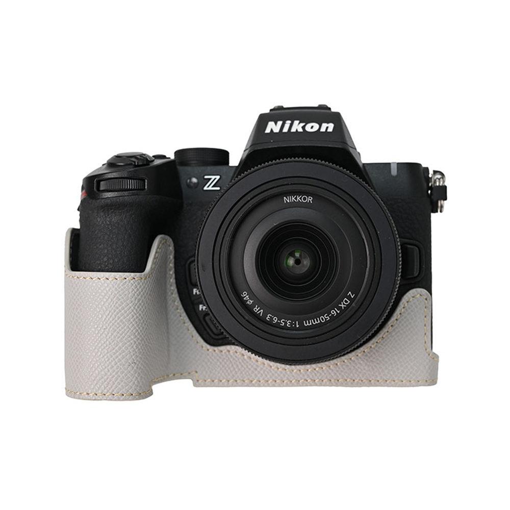Z50II Camera PU Leather Half Body Case For Nikon Z50II Battery Opening Magnetic Cover