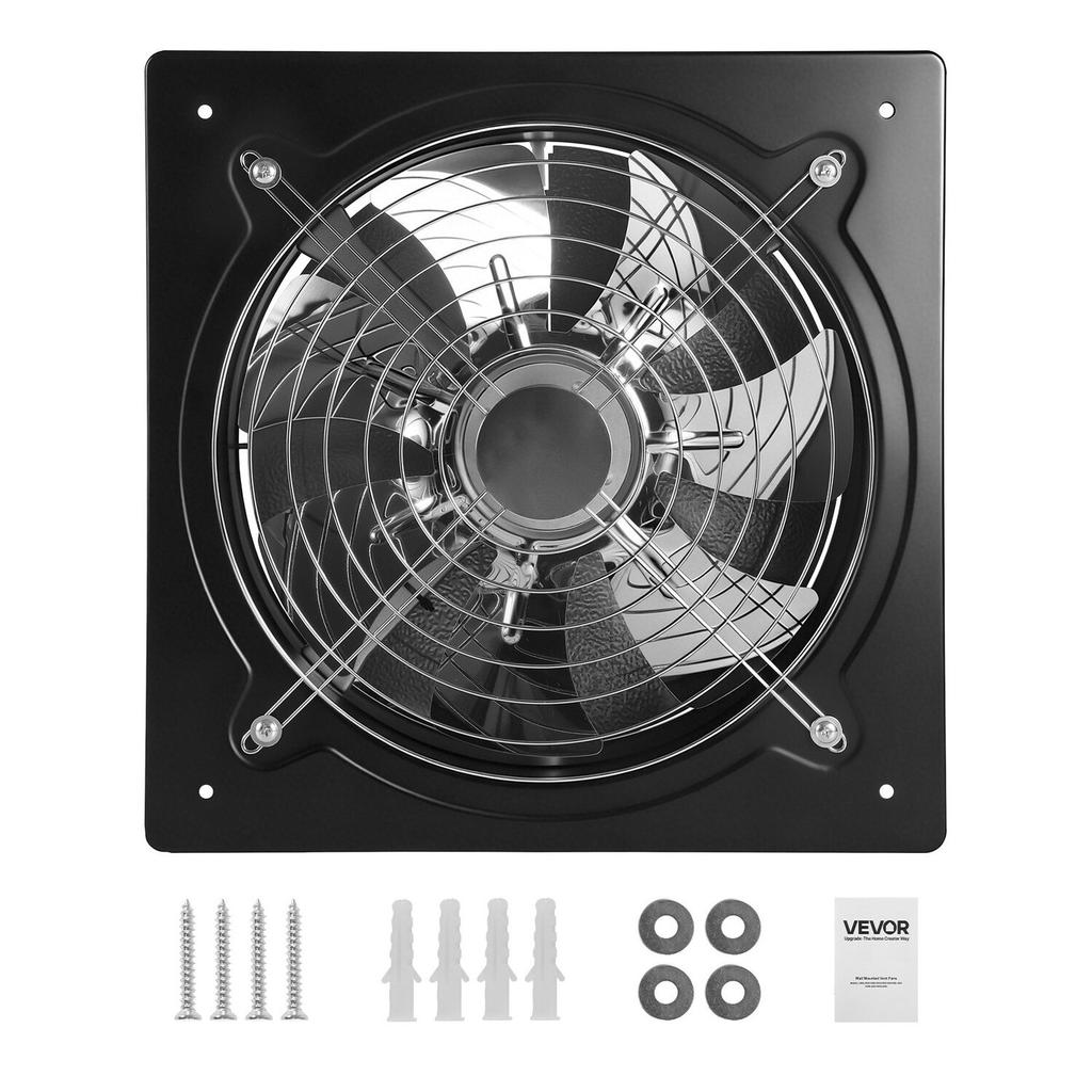 30.5 cm Exhaust Fan, 1558 CFM High Velocity Wall Mount Vent Fan with Speed Control, 70W Low Consumption, Portable Ventilation Extractor for