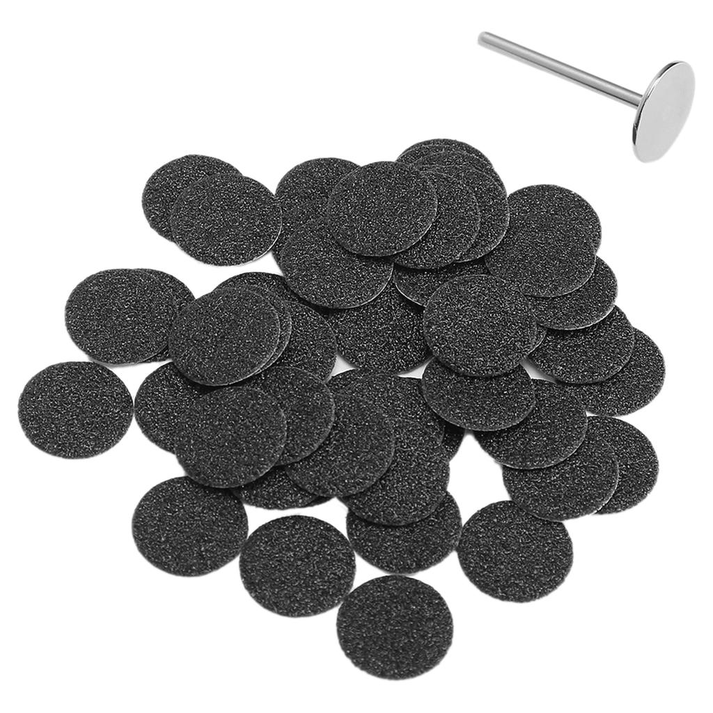 50pcs Electric Callus Remover Sandpaper Discs Pedicure Tool Replacement Accessory with Shaft
