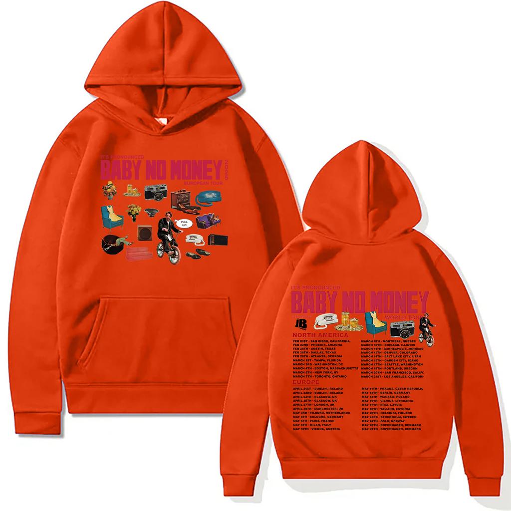 Bbno$ New Hoodies It's Pronounced Baby No Money European Tour 2025 Sweatshirt Men Women Pullovers Harajuku Creative Fall Clothes