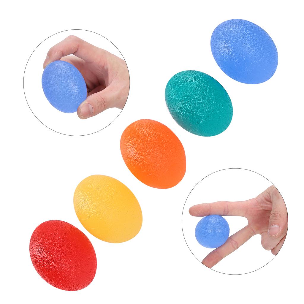 5pcs Hand Grip Ball Fitness Finger Exerciser Silicone Strength Training Squeeze Ball