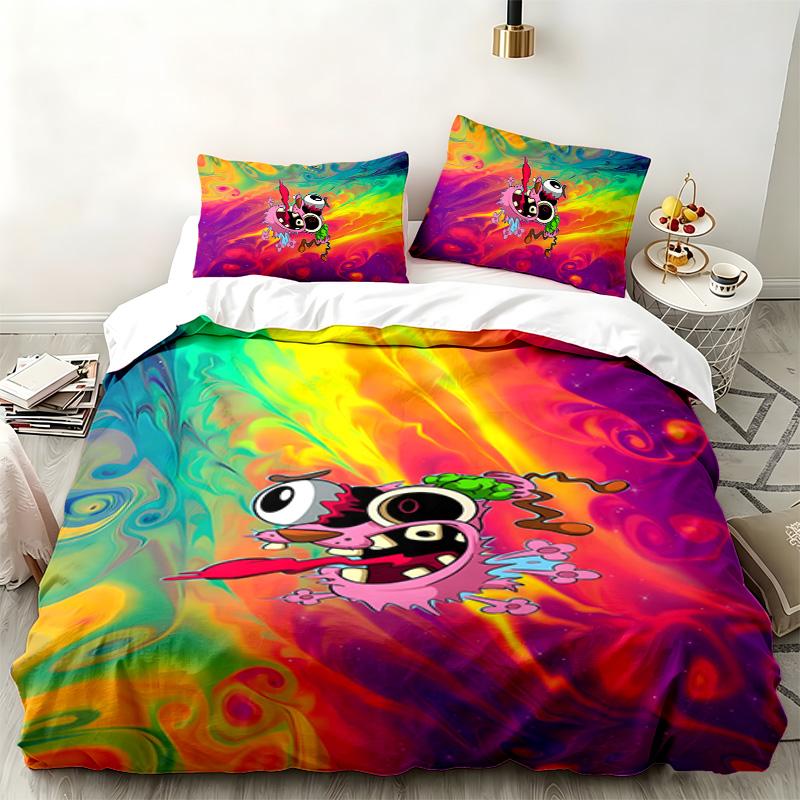 Mutiger Hund 3-teiliges Set Perfekt für das Schlafzimmer Bequemes Bettwäsche-Set enthält einen Bettbezug und zwei Kissenbezüge Ideales Geburtstags- oder Weihnachtsgeschenk