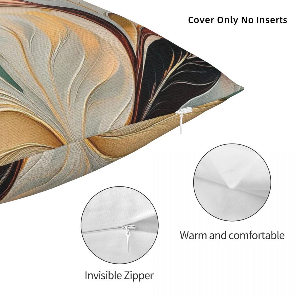 Rustic Vintage Floral Leaves Square Pillowcase Polyester Linen Velvet Pattern Zip Decor Throw Pillow Case Sofa Cushion Cover