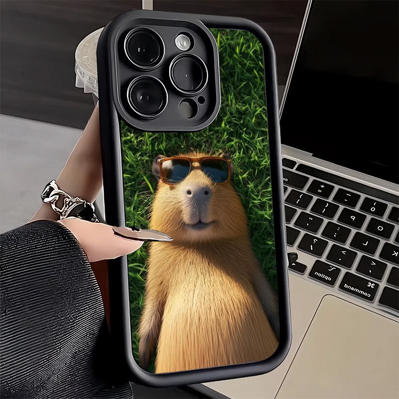 Handyhülle für iPhone 17 Air 16E 15 16 Pro Max Tier Capybara Niedliche Hülle 14 Plus 13 12 Mini Weiche Schale Silikon Fundas