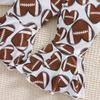 Baby Mädchen "LIEBE" Herz Fußball Print Baumwolle Langarm Body Hose mit Schleife Stirnband Outfit Set