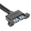 50cm USB Extension Cable 2 Ports Dual USB Front Panel Header USB 3.0 Cable  Computer Accessory