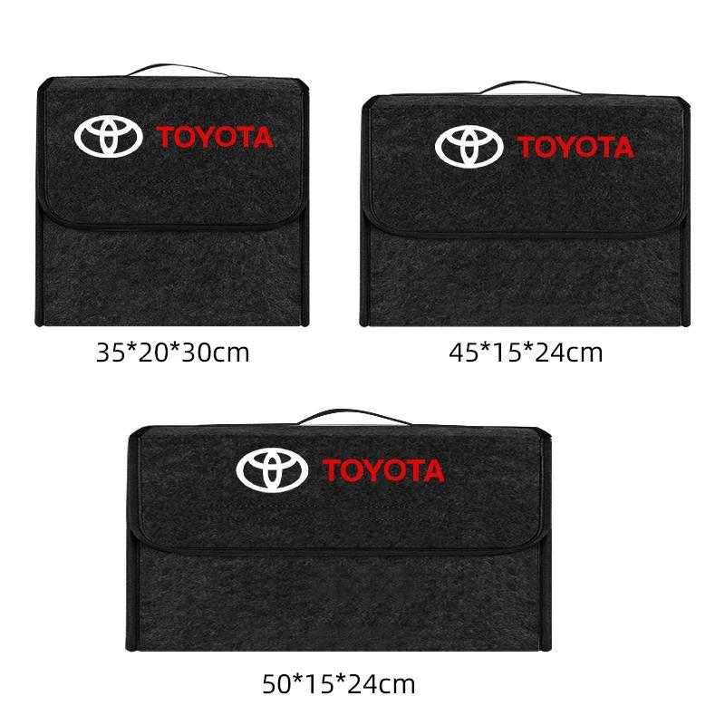 YQMN5 Car interior sticker Car Trunk Storage Box Foldable Felt Organizer Stowing Tidying Box For Toyota Corolla Camry rav4 Yaris hilux