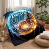 Coperta in Flanella con Stampa Calcio Everton, Morbida Calda Leggera Coperta da Divano Letto Campeggio