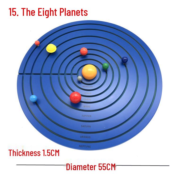 Montessori Beech Wood Map Puzzle & Flag Set for Classroom Display