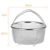 Mesh Steaming Basket Stainless Steel Comfortable Handles Heat Resistant Steaming Basket for Cooking Kitchen 18x18cm